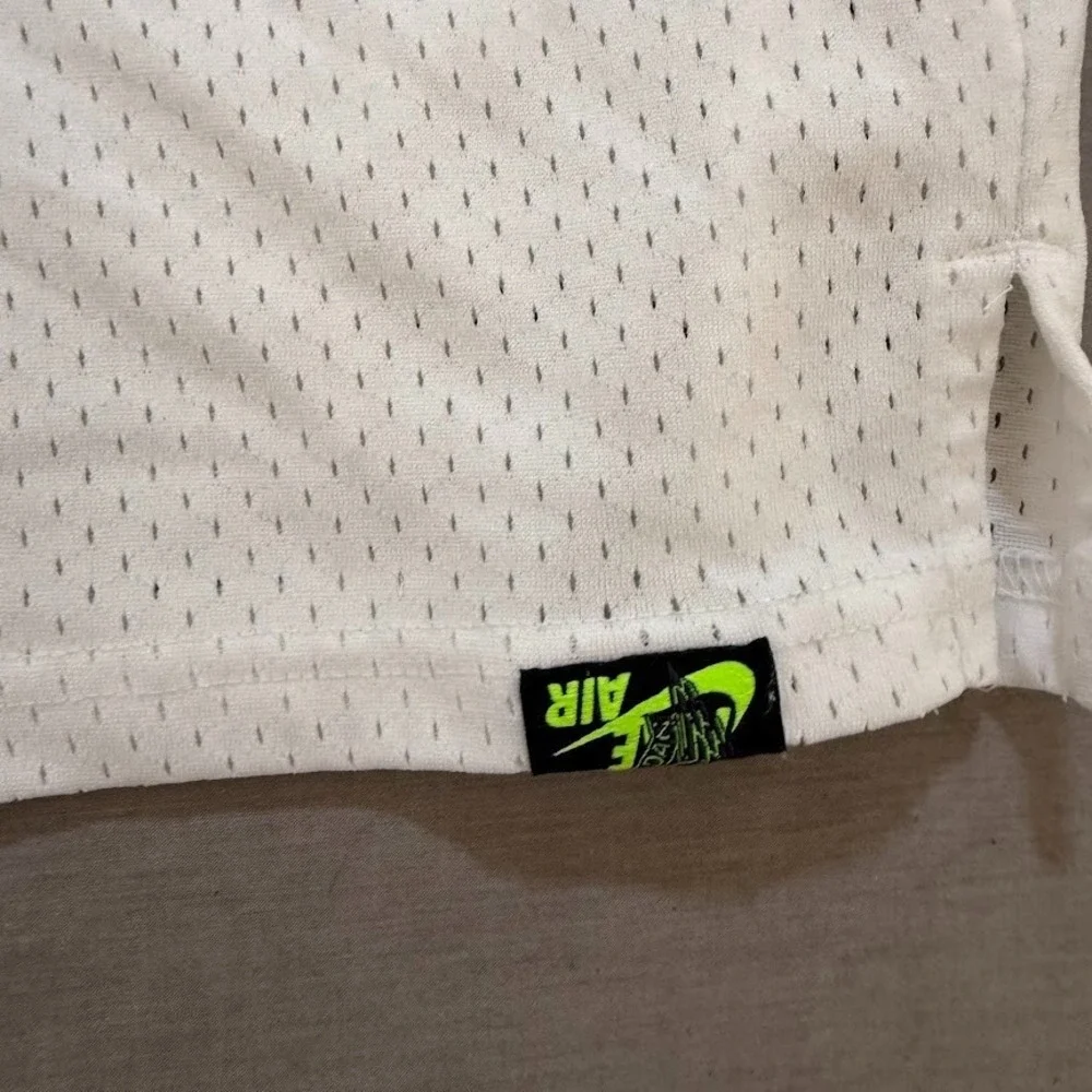 Nike Air Jordan Jersey Mens 2XL White Upside Down Mesh Basketball‎ Sleeveless